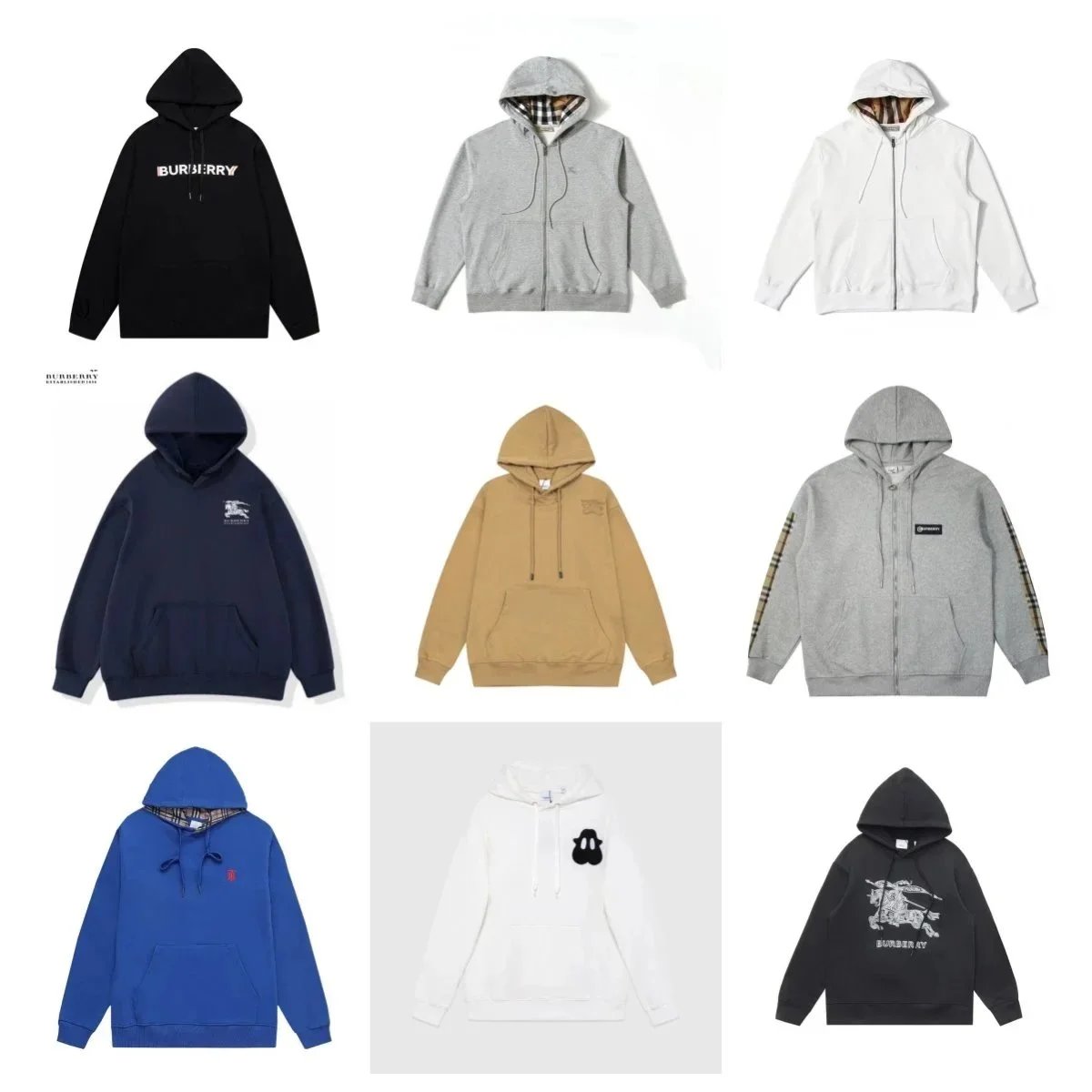 Burberry Hoodies Sweatshirts Men's Casual Zip-Up Pullover
