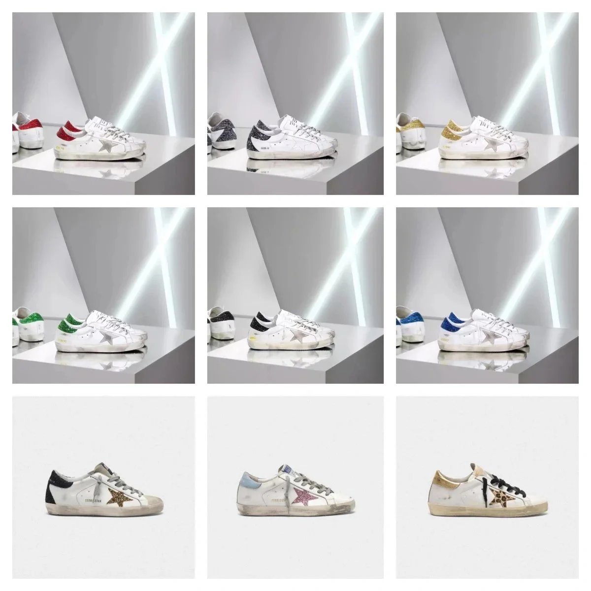 Golden Goose Superstar Sneakers White Leather Star Design