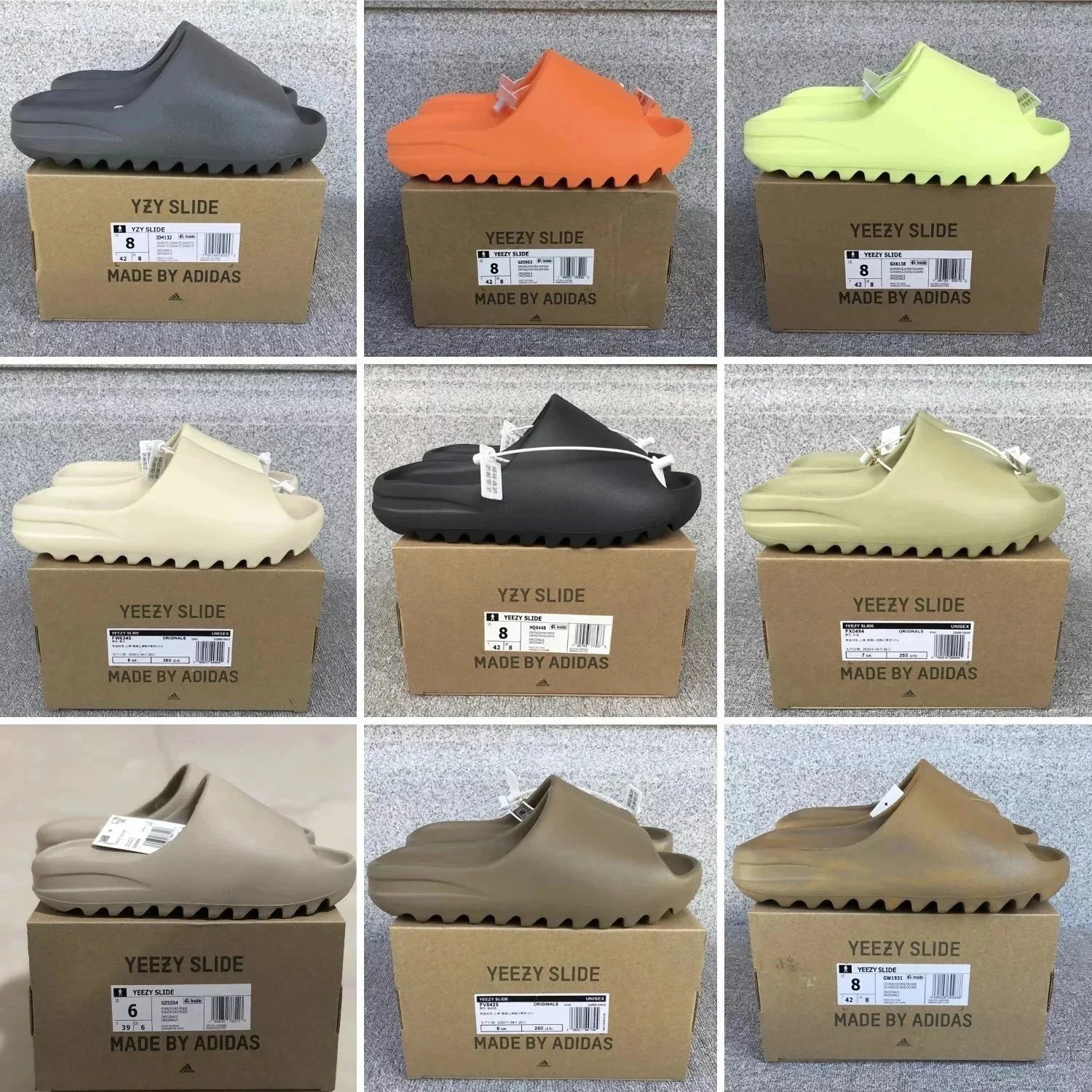 Yeezy Slide Sandals by Adidas - Multiple Colors Available