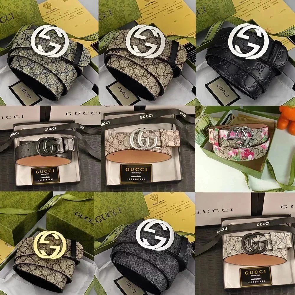 Gucci Leather Belt with Interlocking G Buckle