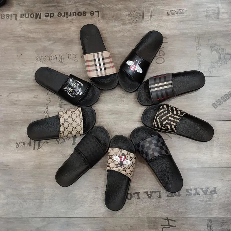 Gucci Men's and Women's Fashion Slides with Logo Pattern