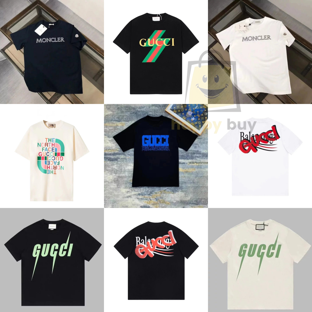 Gucci T-Shirt Collection Men's Fashion Logo Print Casual Tees