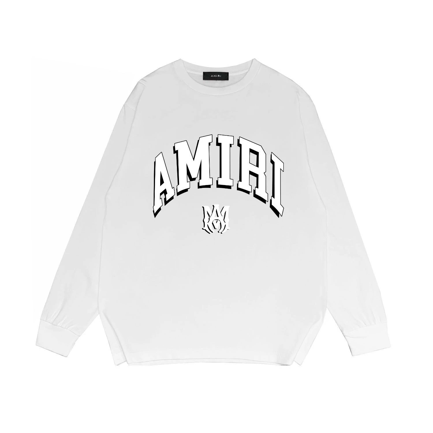 Amiri Varsity Arch Graphic Long Sleeve Shirt White
