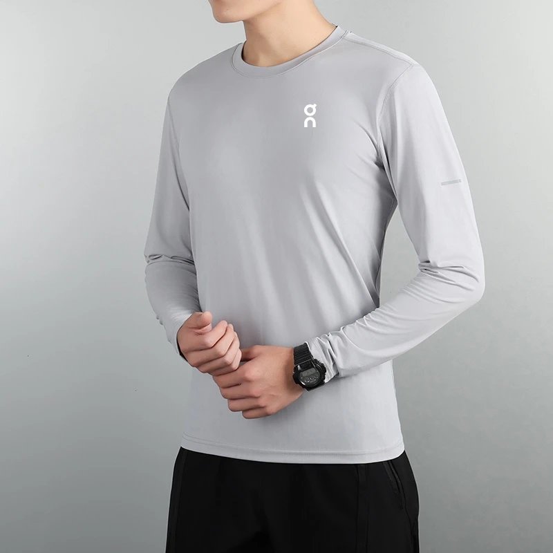 On Running On Performance Long-T Lightweight Athletic Long Sleeve Shirt Gray
