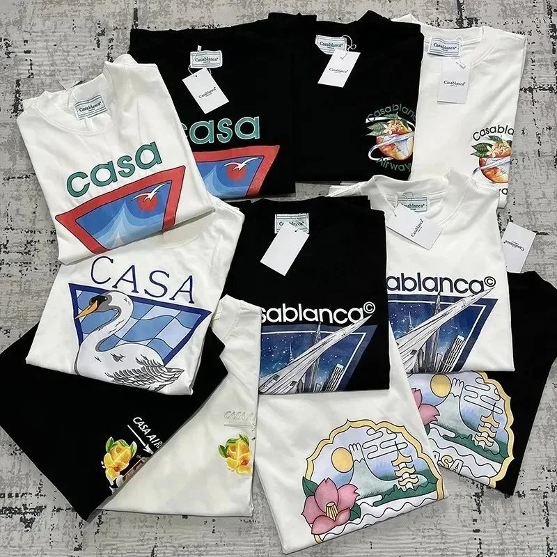 Casablanca Graphic Print Cotton T-Shirt Multicolor