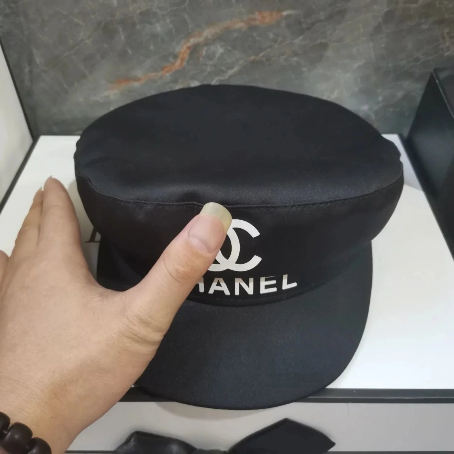 Chanel Sailor Cap Classic Headwear Black