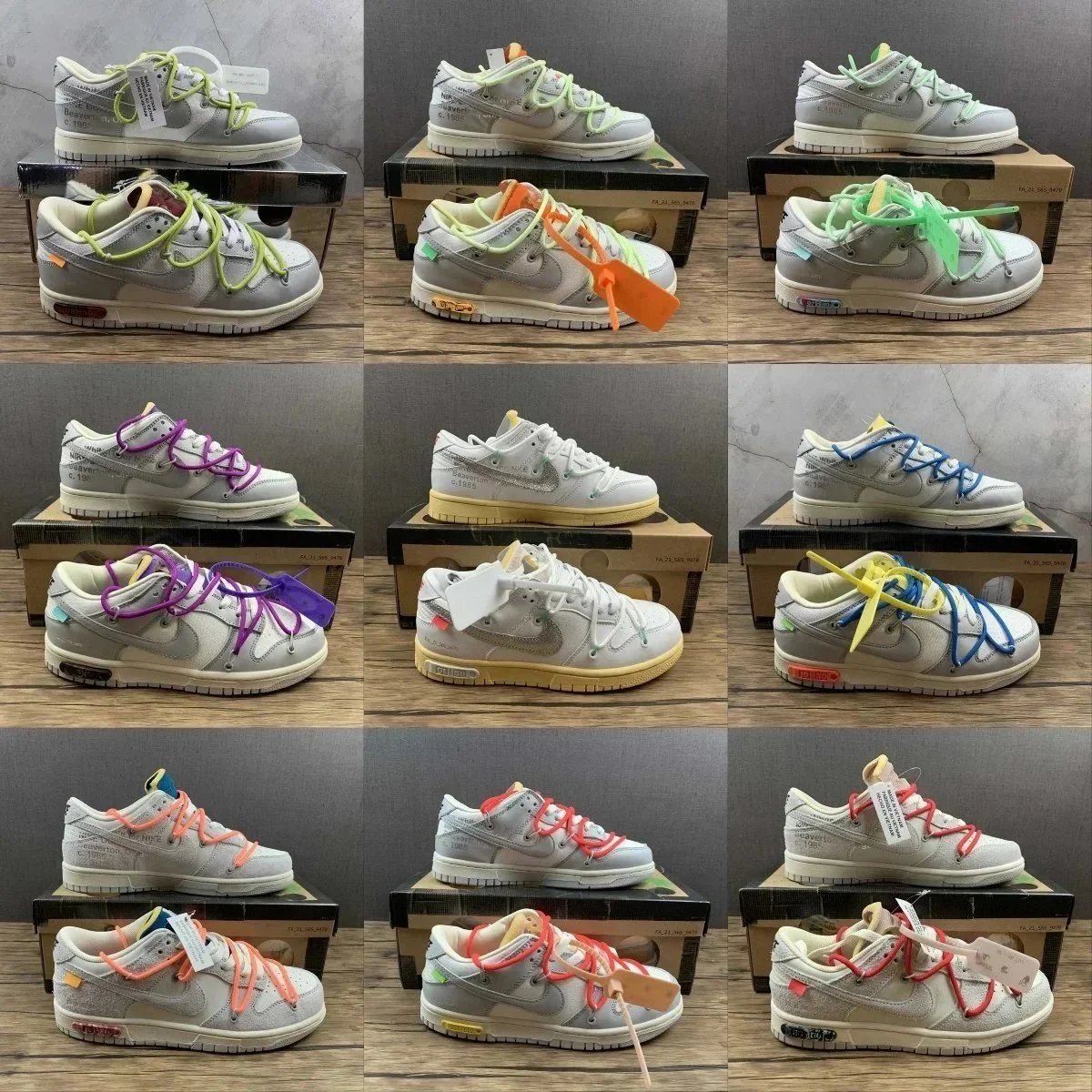 Nike Dunk Low Off-White Lot Chunky Sneakers Multicolor