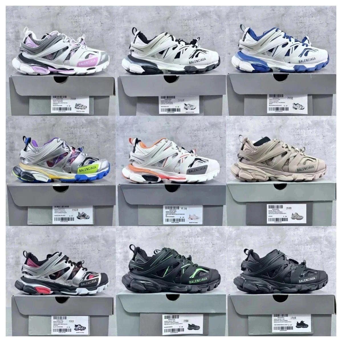 Balenciaga Track Chunky Sneakers Multicolor