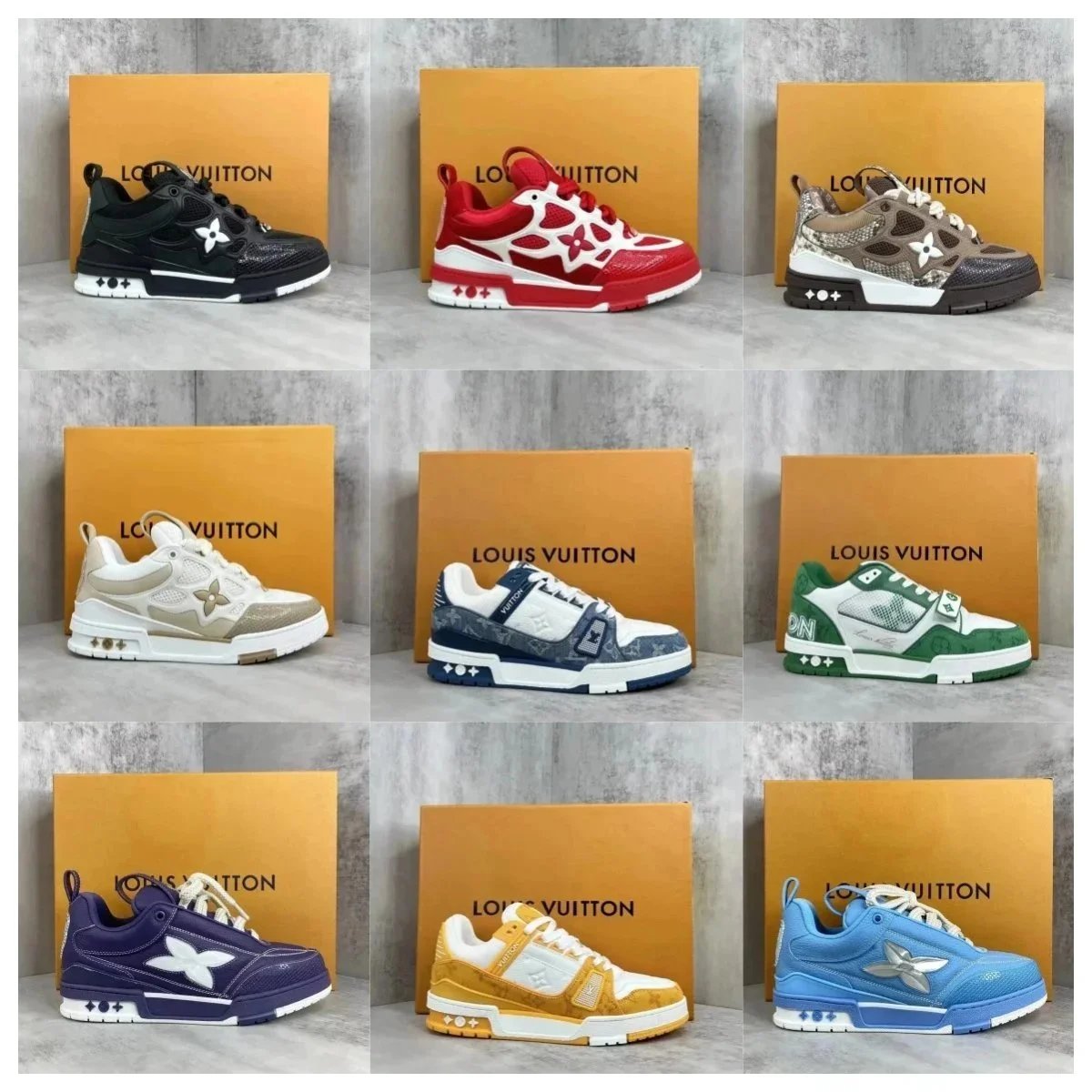 Louis Vuitton LV Trainer Sneaker Chunky Low Top Sneakers Multicolor