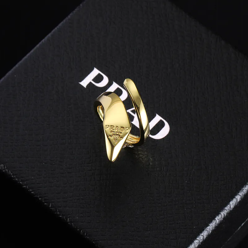 Prada Triangle Elegant Ring Gold