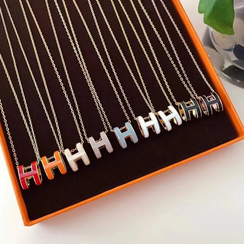 Hermes Pop H iconic pendant necklace Multicolor