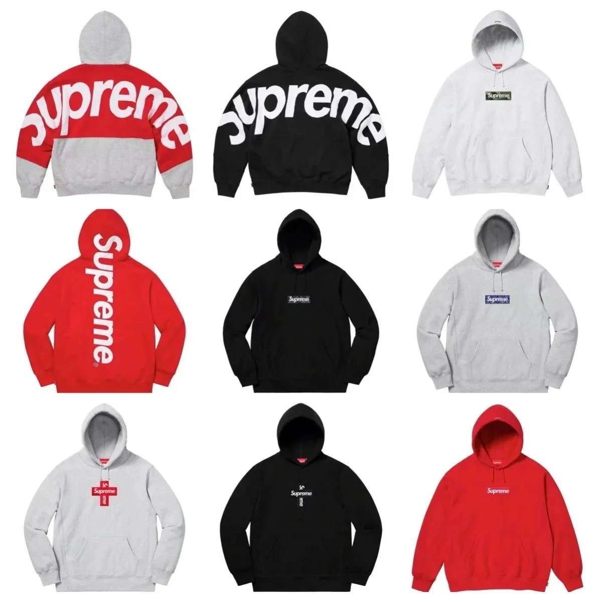 Supreme Graphic Streetwear Hoodie Collection Multicolor