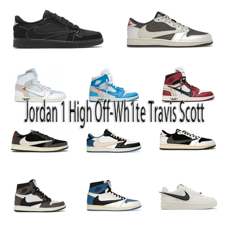Jordan Air Jordan 1 Retro High and Low Iconic Collaboration Sneakers Multicolor