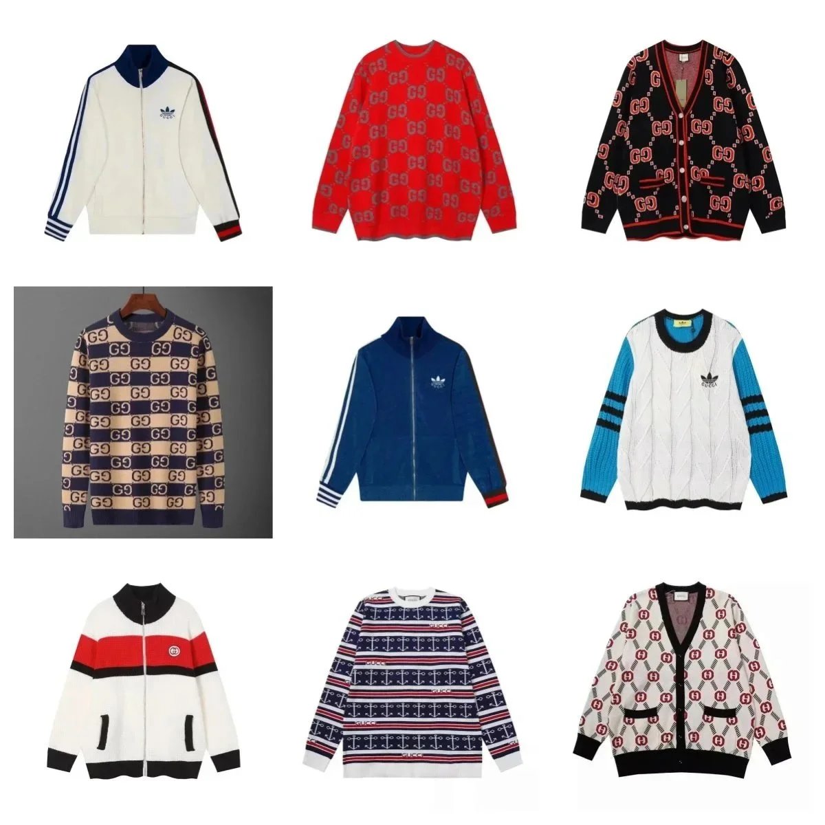 Gucci GG Monogram Knitwear Collection Luxury Sweaters and Jackets Multicolor