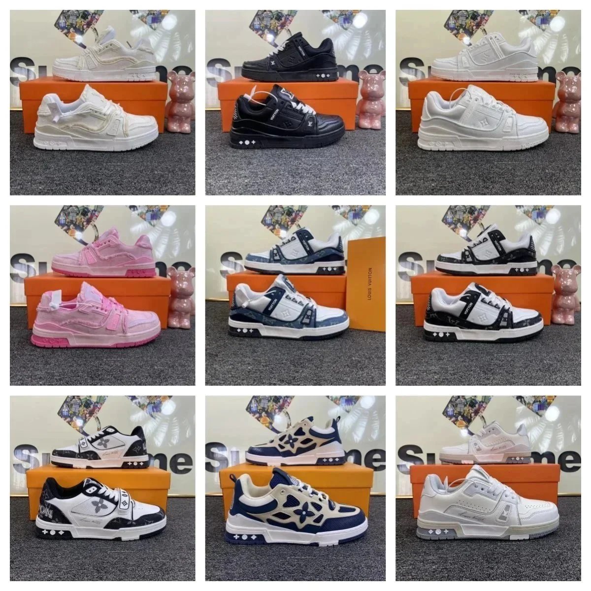 Louis Vuitton LV Trainer Sneaker Chunky Casual Shoes Multicolor