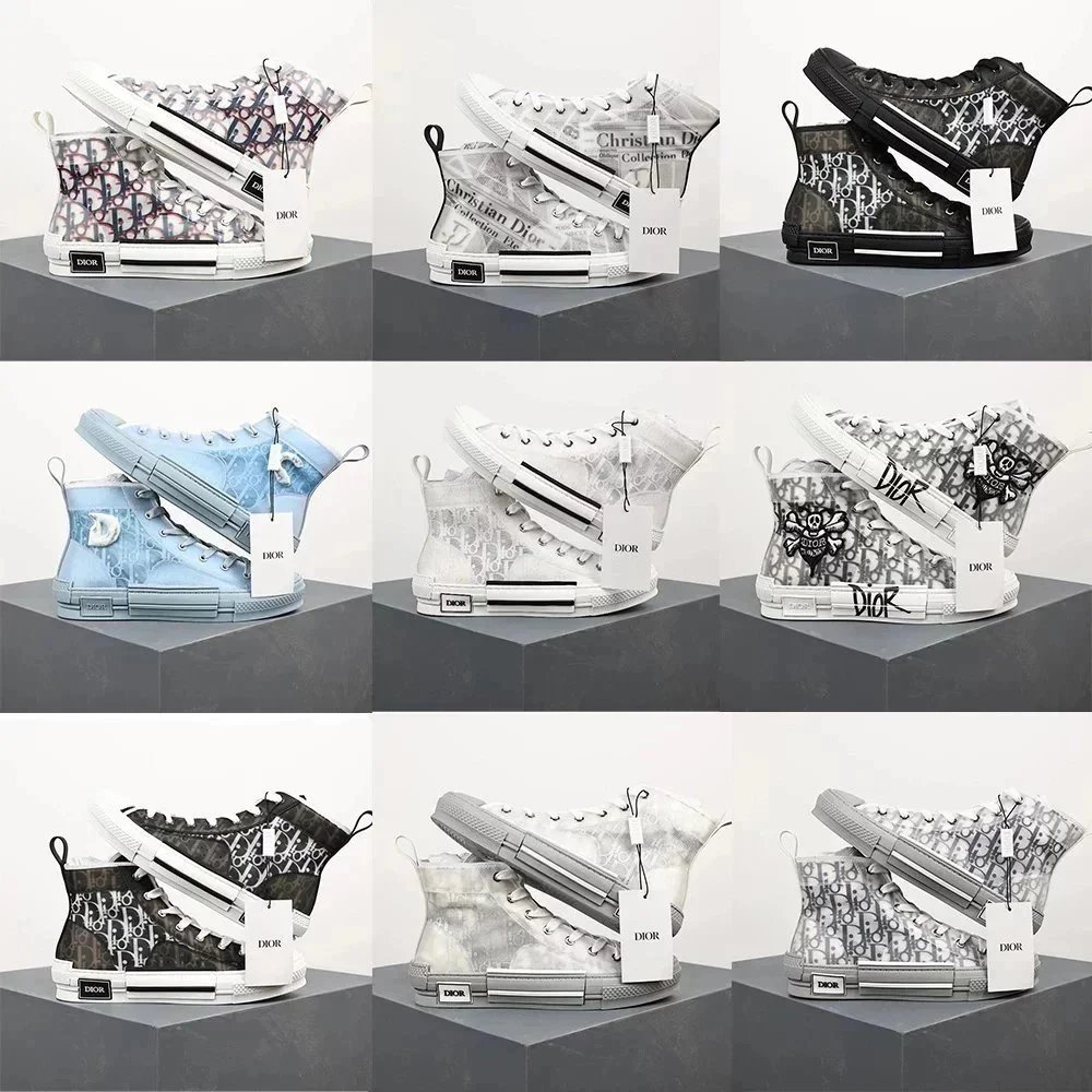 Dior B23 High Top Oblique Sneakers Multicolor