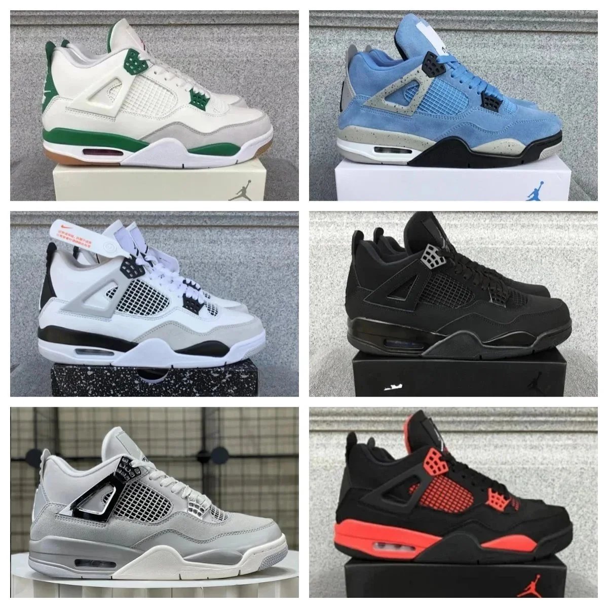 Jordan 4 Retro Chunky Basketball Sneakers Multicolor