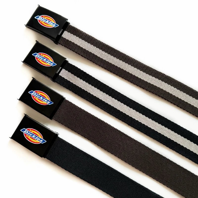 Dickies Web Belt Casual Canvas Belt Black and Gray