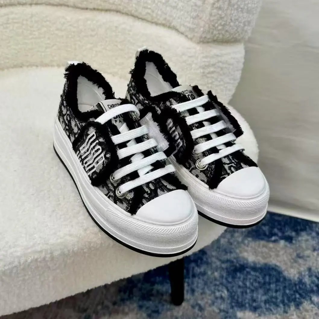 Dior Walk'n'Dior Platform Sneakers Black and White