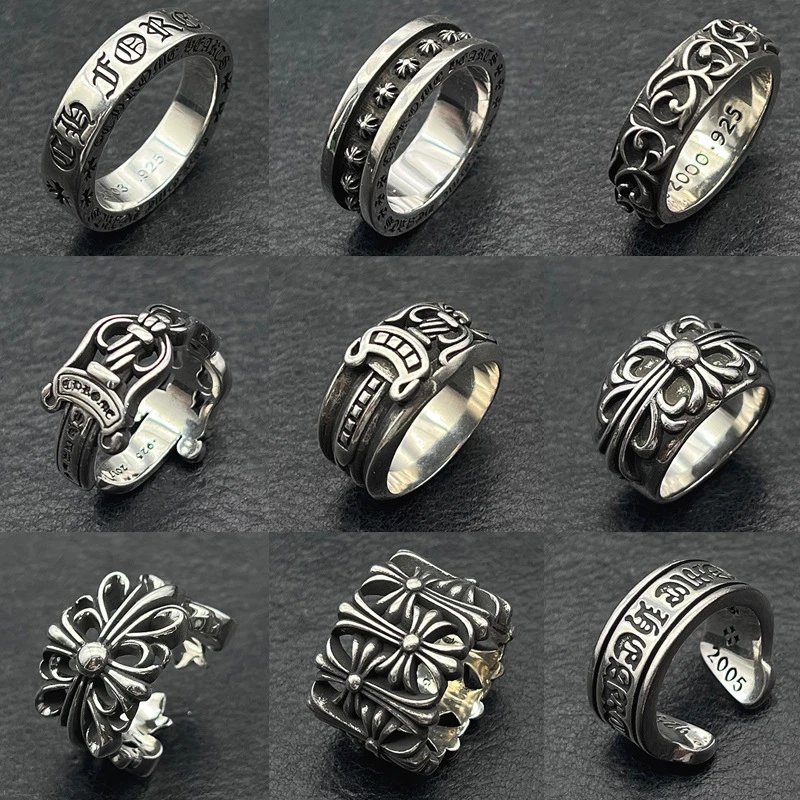 Chrome Hearts Sterling Silver Rings Collection Vintage Jewelry Silver