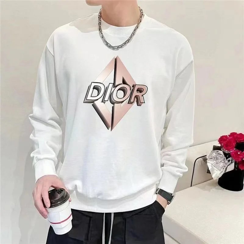 Dior Graphic Print Crewneck Sweatshirt White