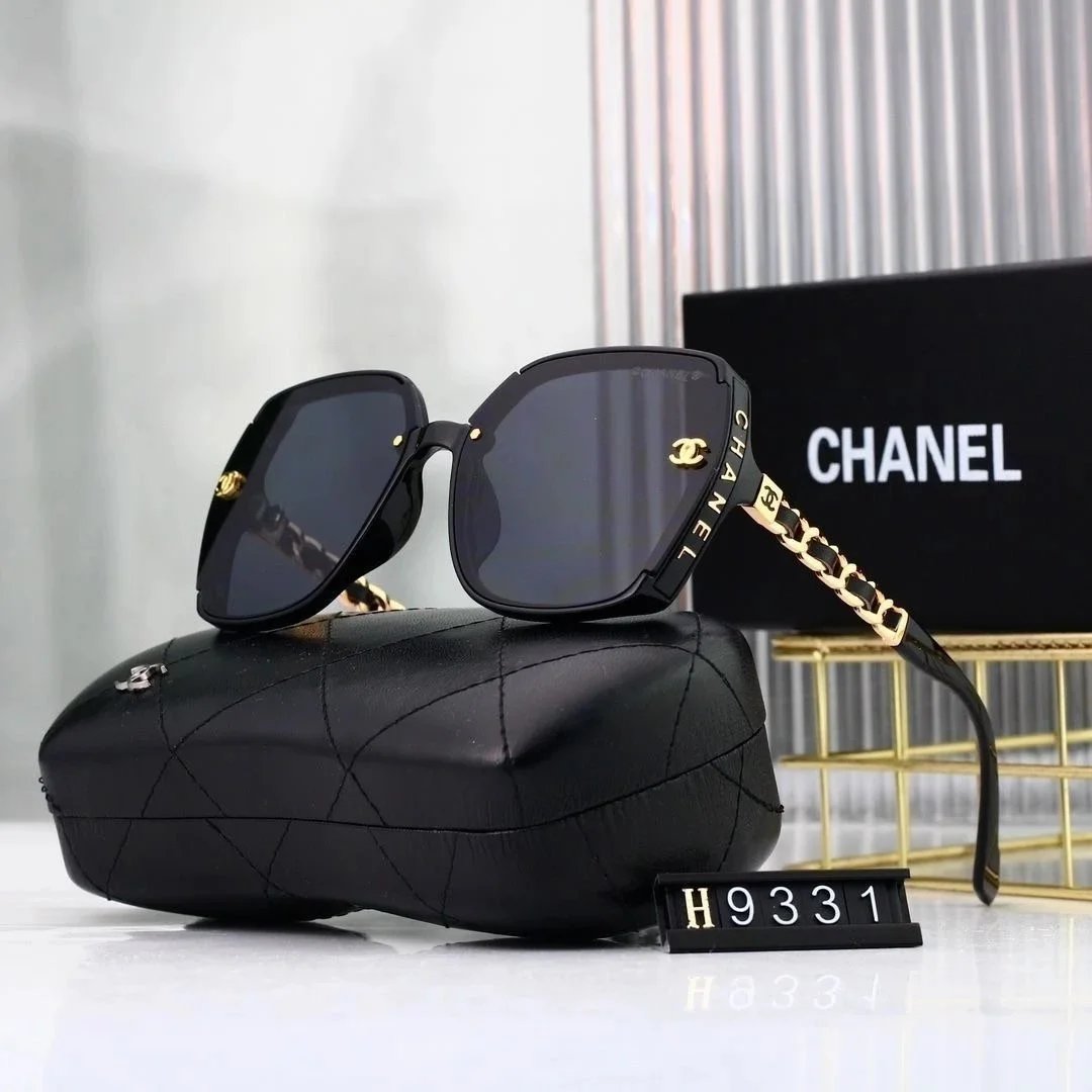 Chanel H9331 Oversized Square Sunglasses Black