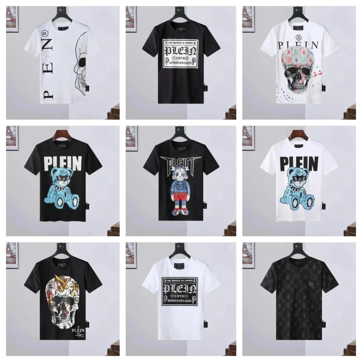 Philipp Plein PP Graphic Print Cotton T-Shirt Multicolor