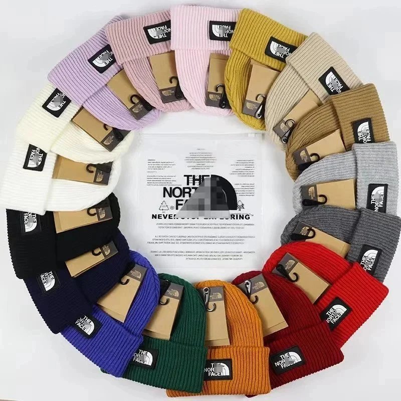The North Face TNF Cuffed Beanie Knit Winter Hat Multicolor