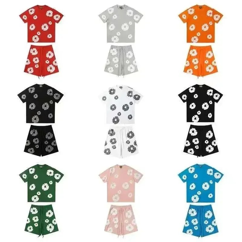 Design Floral Print Casual Matching Set Multicolor