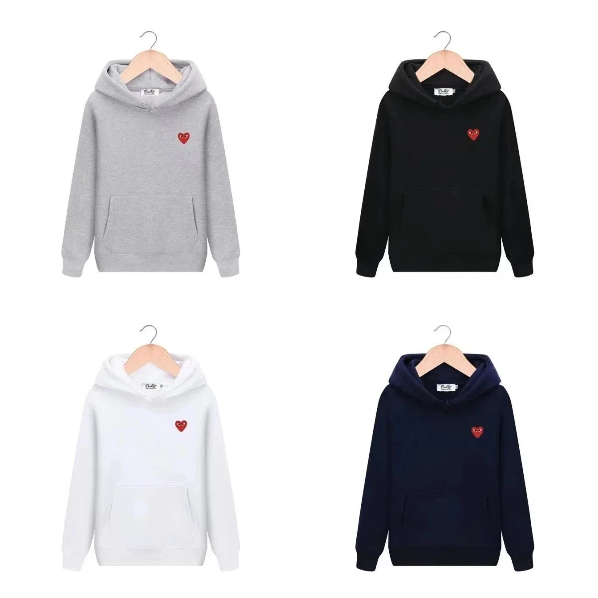 Comme des Garcons CDG Play Heart Patch Casual Hoodie Multicolor