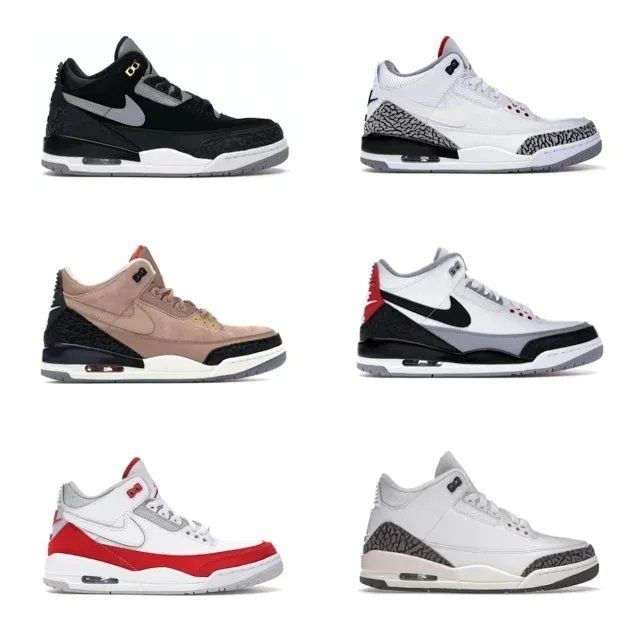 Jordan Air Jordan 3 Retro Basketball Sneakers Multicolor