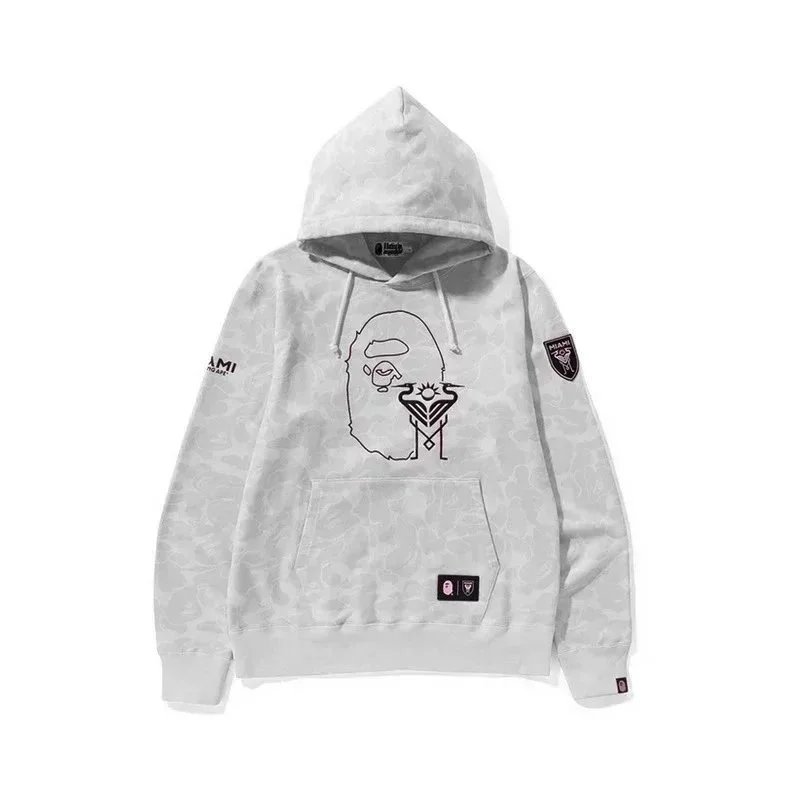 A Bathing Ape BAPE Miami Camo Pullover Streetwear Hoodie White