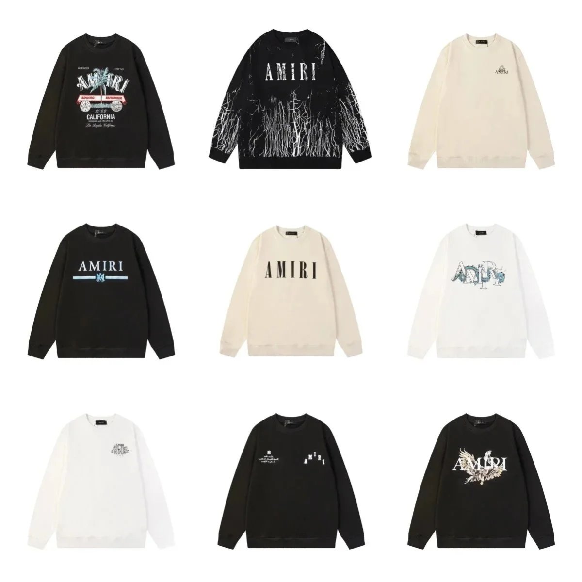 Amiri Graphic Print Crewneck Sweatshirt Multicolor