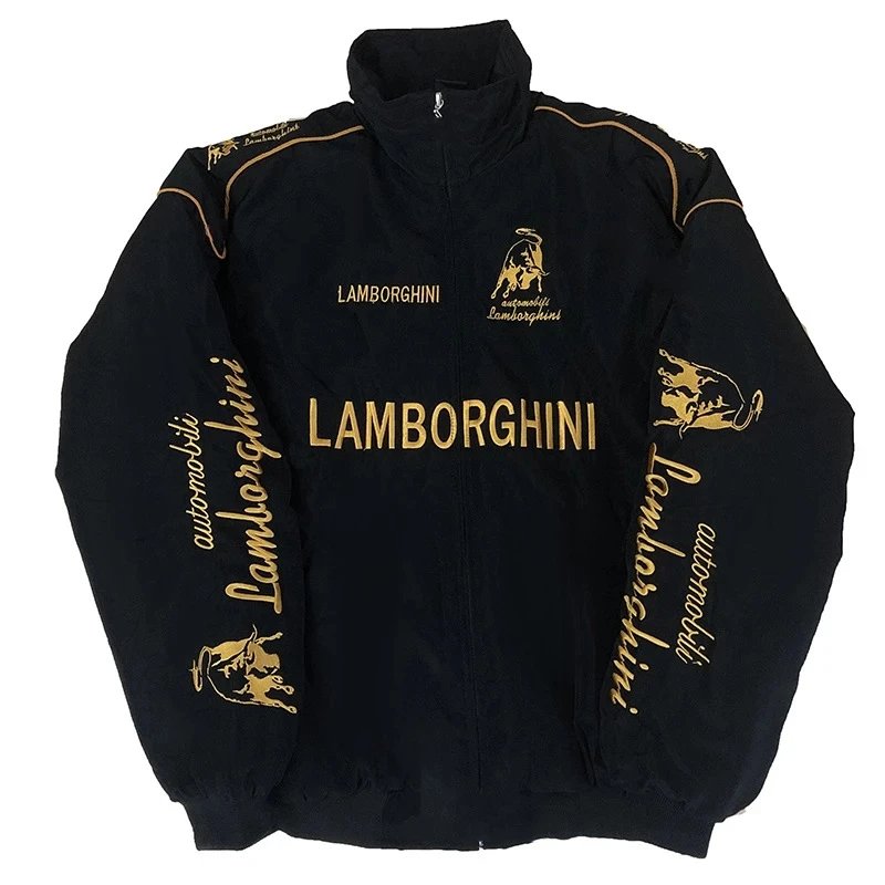 Lamborghini Racing Jacket Vintage Windbreaker Black
