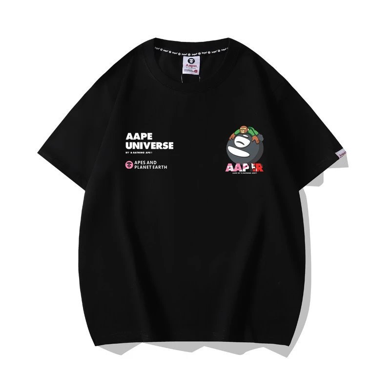 AAPE AAPE Universe Graphic Streetwear T-Shirt Black