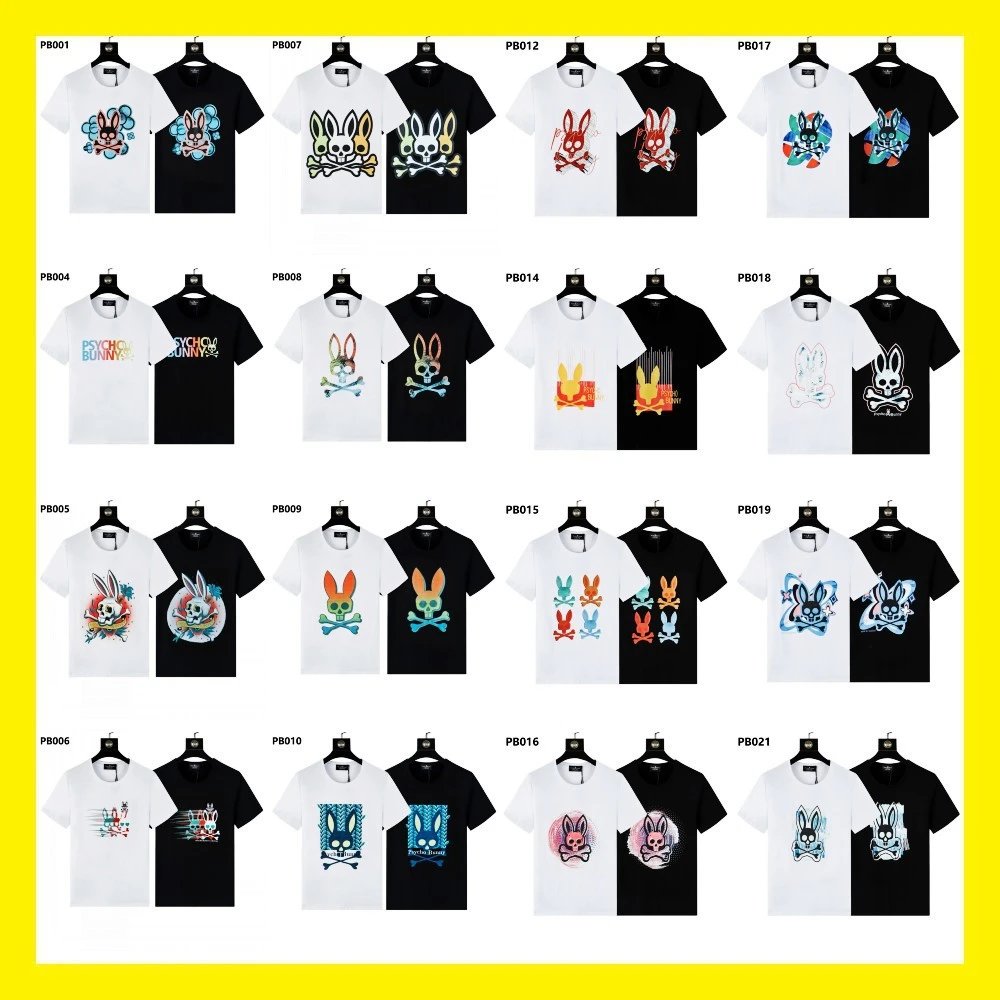 Psycho Bunny Graphic Tee Cotton T-Shirt Multicolor