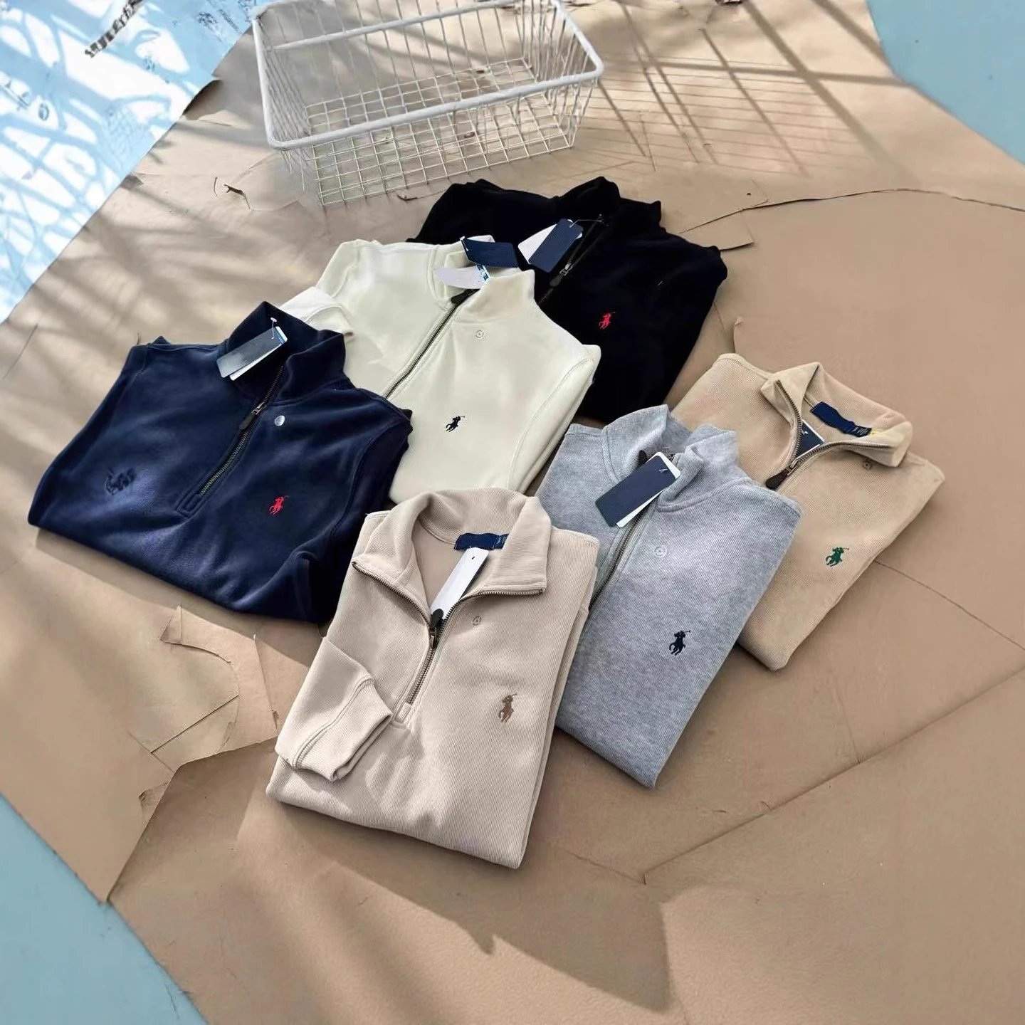 Ralph Lauren RL Quarter Zip Pullover Casual Sweater Multicolor