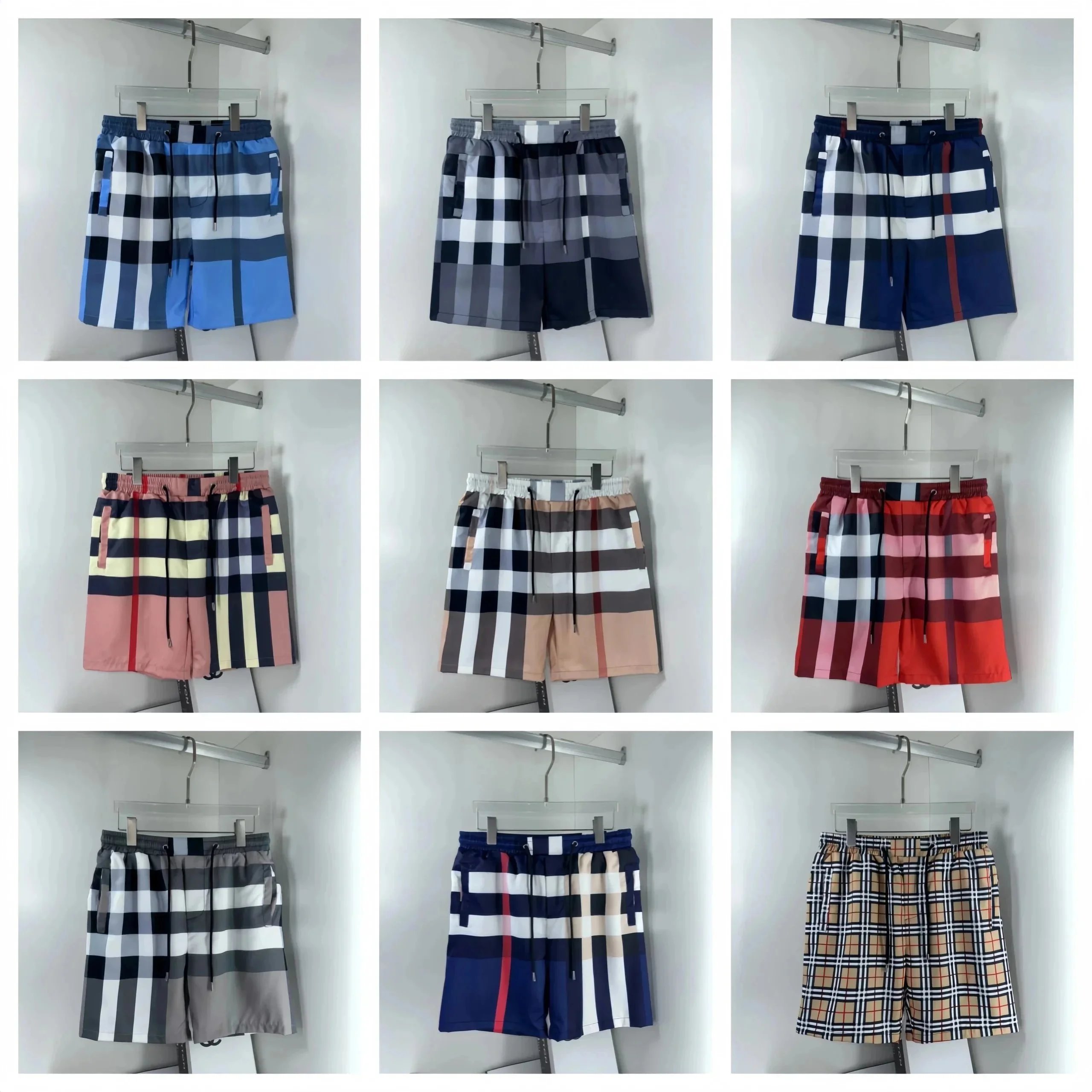 Burberry Check Print Casual Shorts Multicolor