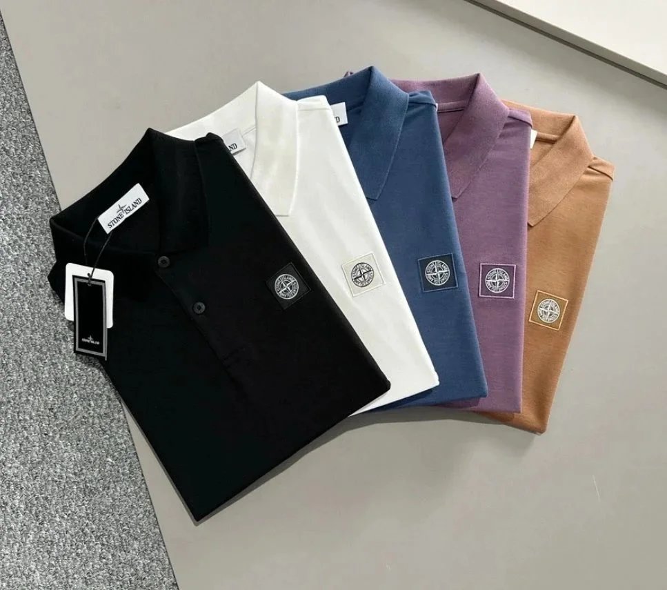 Stone Island Compass Patch Classic Polo Shirt Multicolor