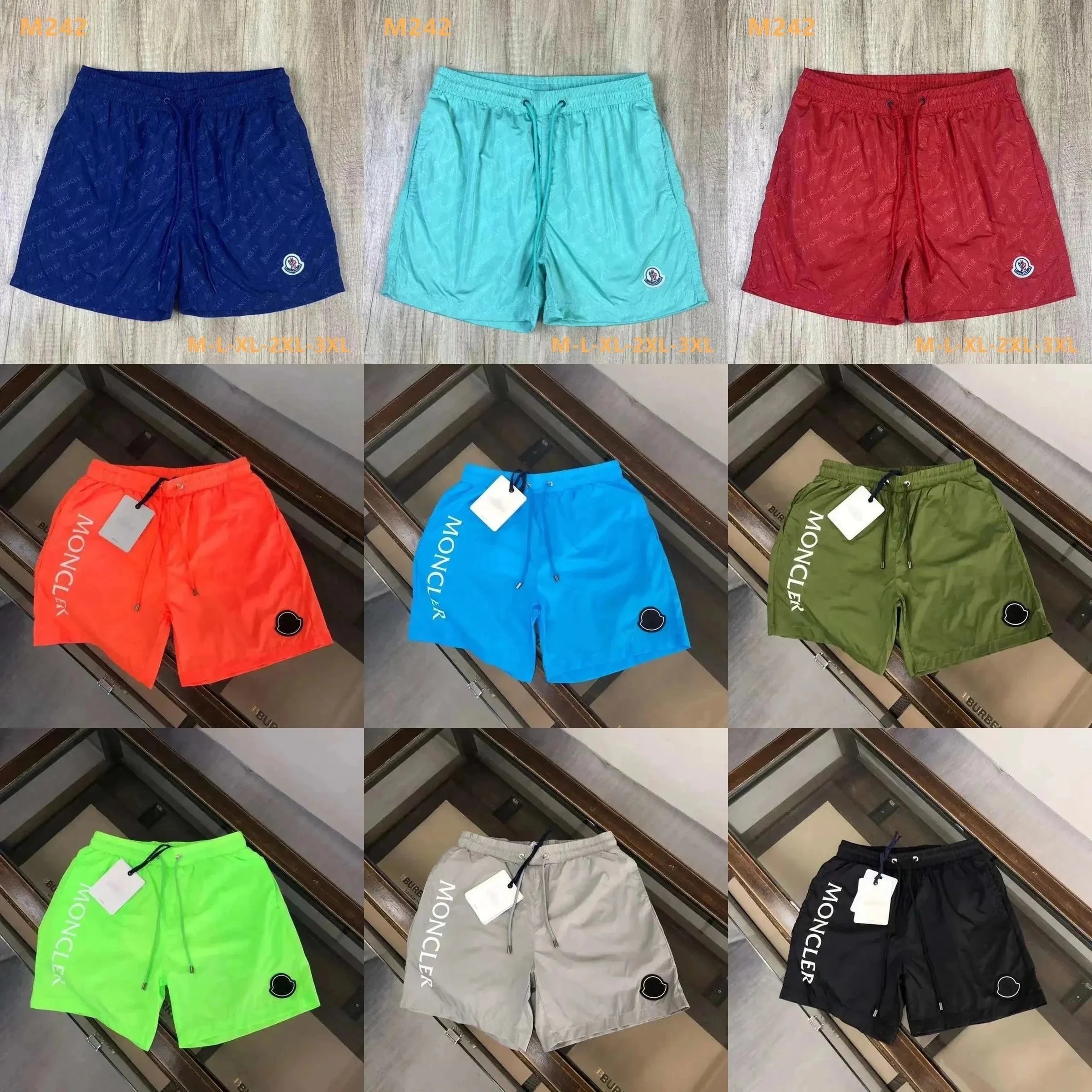 Moncler Swim Shorts Casual Beachwear Multicolor