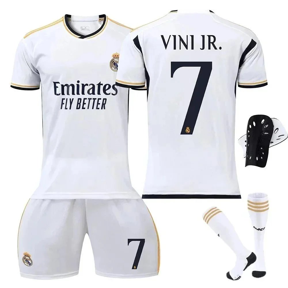 Real Madrid 2023-24 Home Vini Jr. 7 Retro Jersey Training Kit White
