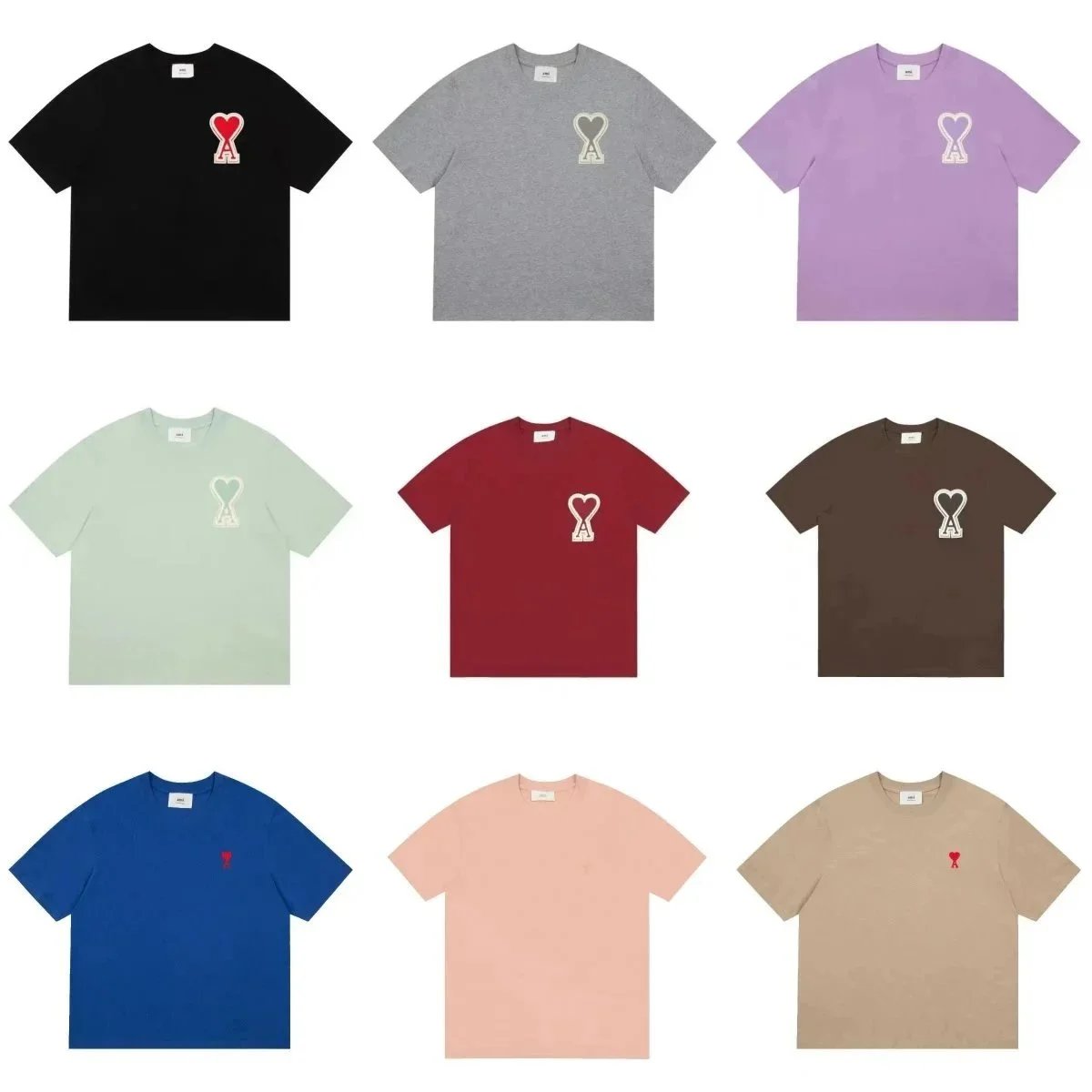 AMI Paris AMI Ami de Coeur Cotton Graphic Tee Multicolor