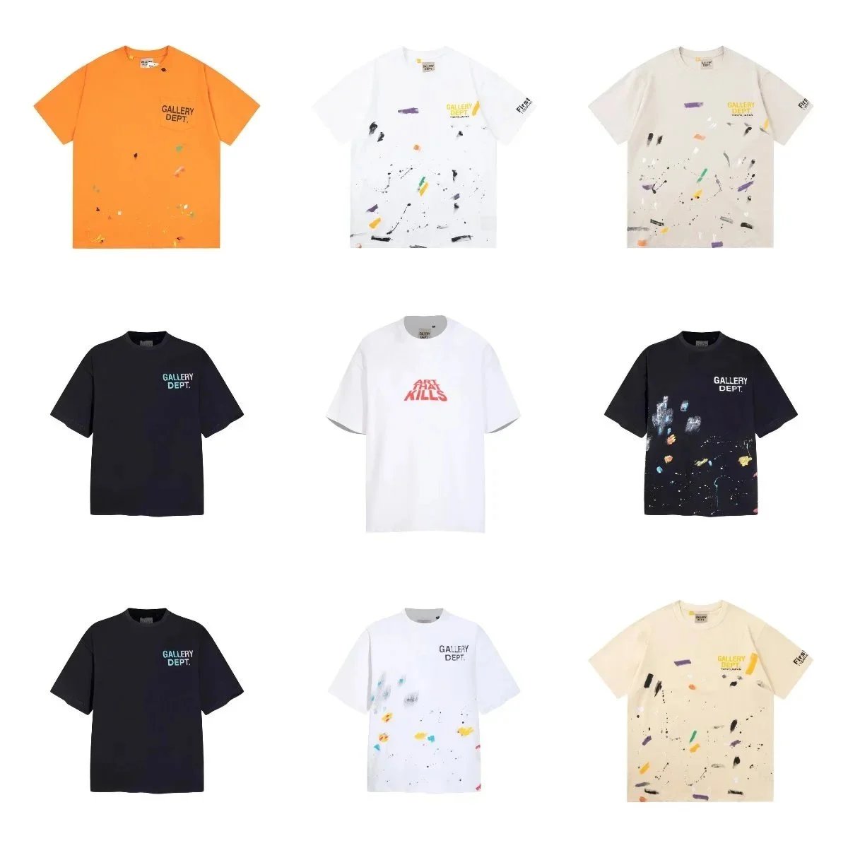 Gallery Dept. Paint Splatter Graphic Tee T-Shirt Multicolor