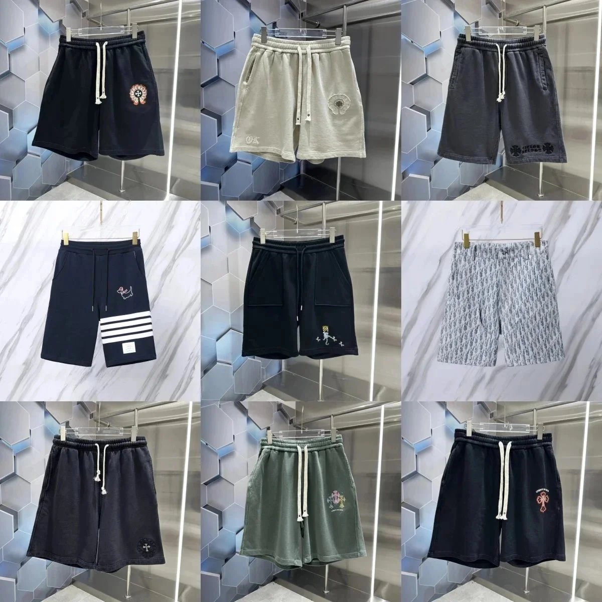 Chrome Hearts Cross Patch Casual Shorts Black