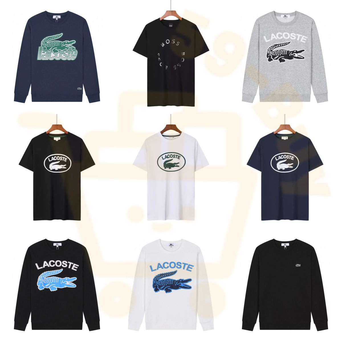 Lacoste Graphic Print Cotton T-Shirt and Sweatshirt Collection Multicolor