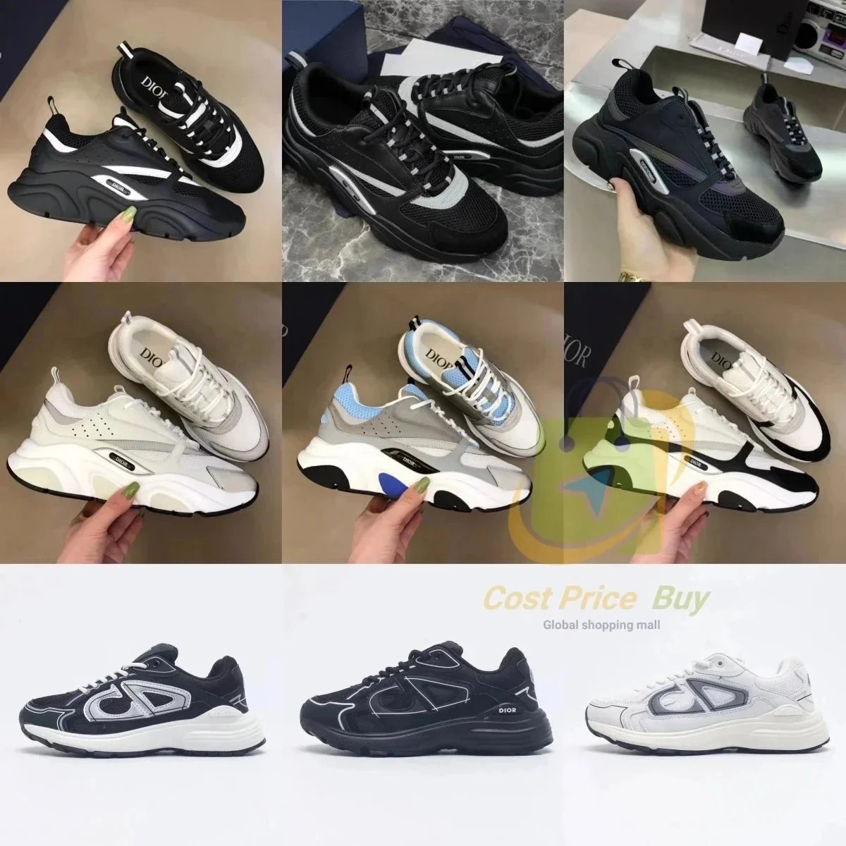 Dior B22 Chunky Sneakers Multicolor