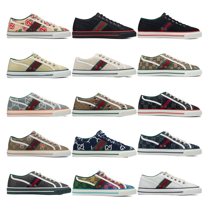 Gucci Tennis 1977 Low Top Sneakers Multicolor