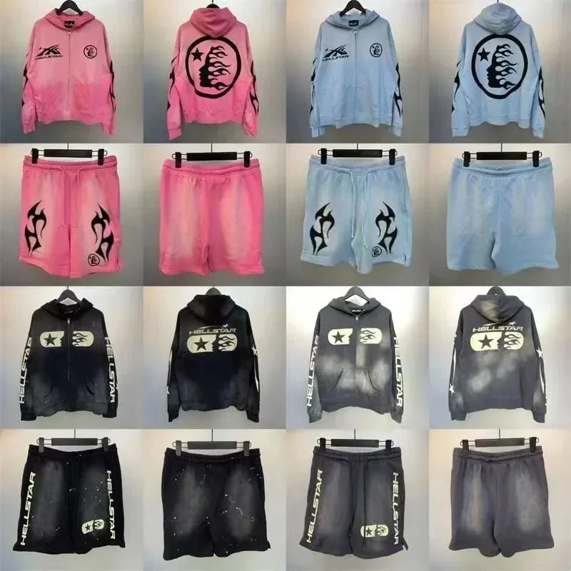 Hellstar Graphic Print Streetwear Matching Set Multicolor