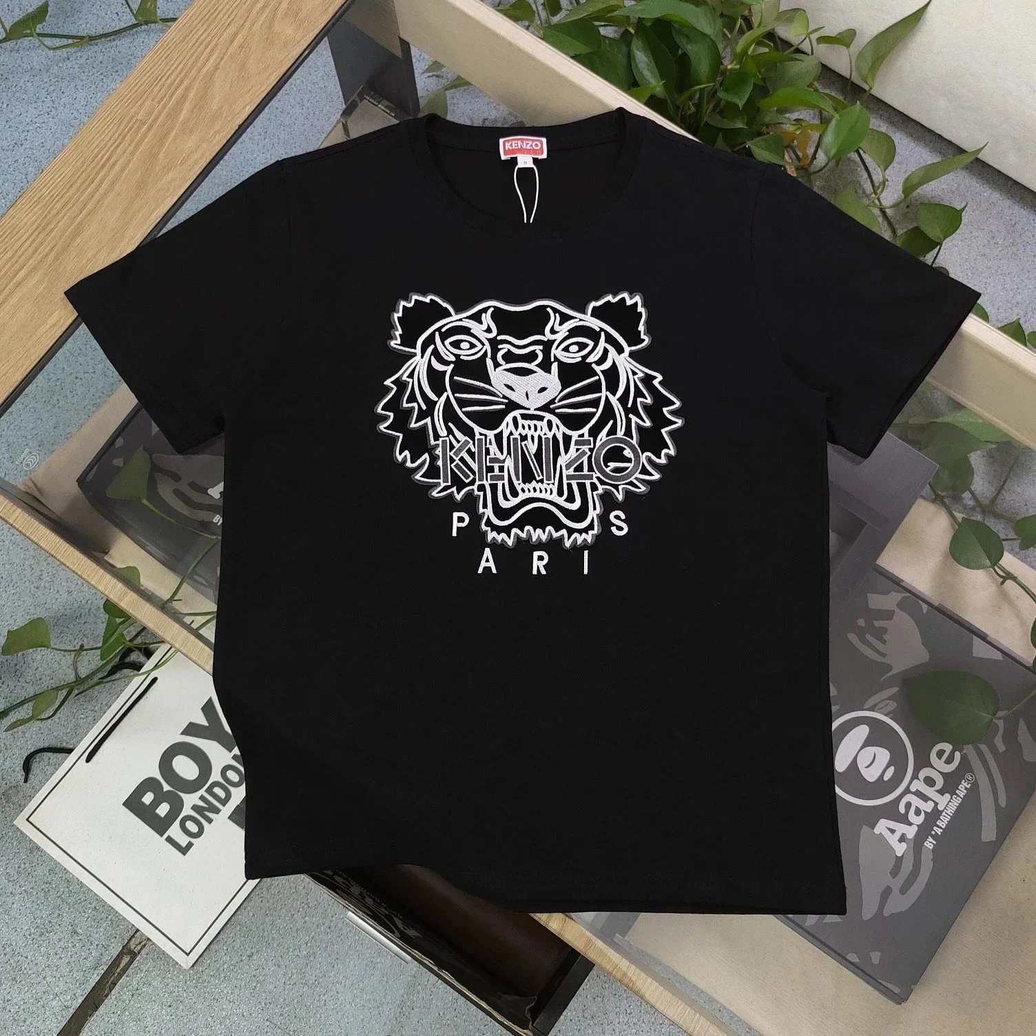 Kenzo Tiger Head Graphic Tee T-Shirt Black