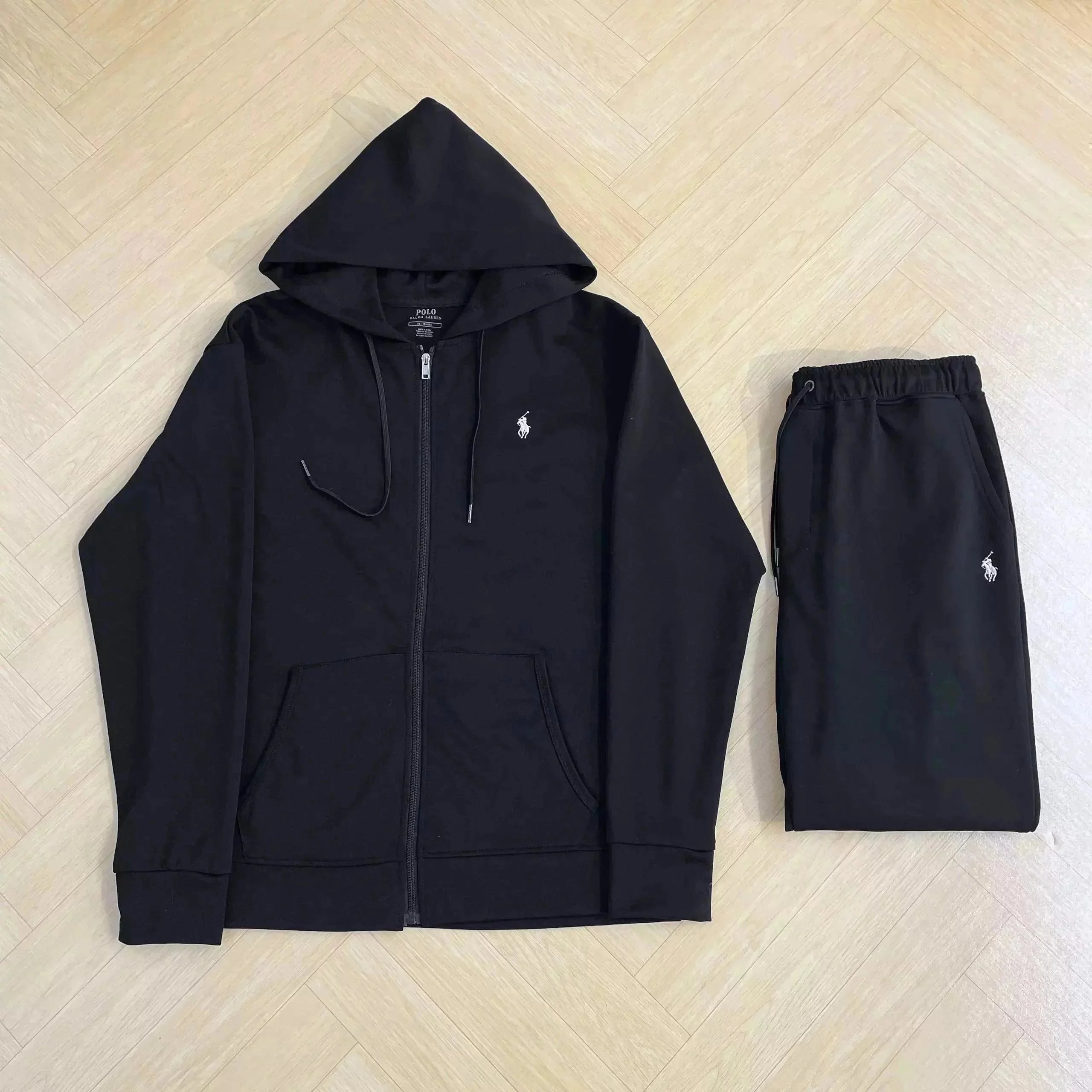 Polo Ralph Lauren PRL Zip-Up Casual Tracksuit Set Black